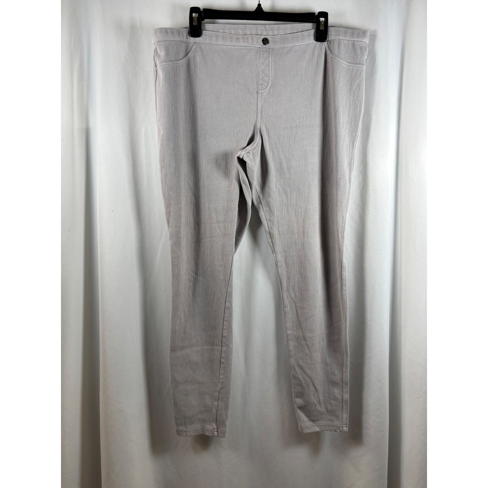 Simply Vera Vera Wang Womens XXL Light Gray Skinny High Rise Jeggings Pants